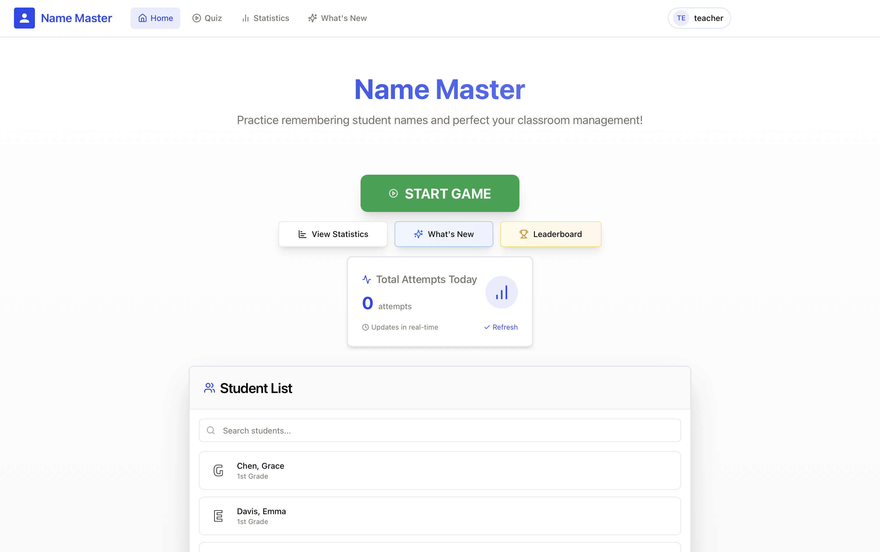 NameMaster Dashboard